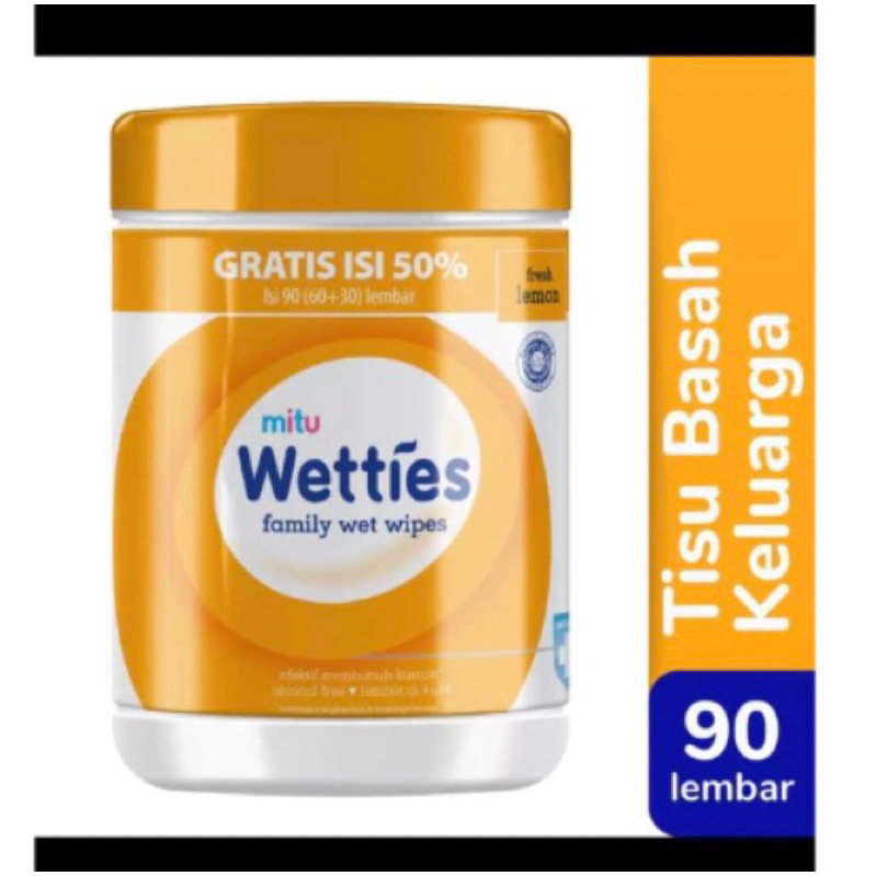 Jual mitu wetties tissue basah antiseptic refill isi 90/saniter surface ...