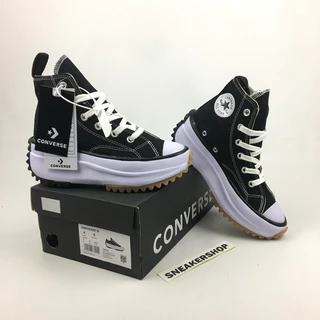 Sepatu Converse Run Star Hike High Hitam Putih - Sneakers Wanita hak Tinggi Terbaru Premium