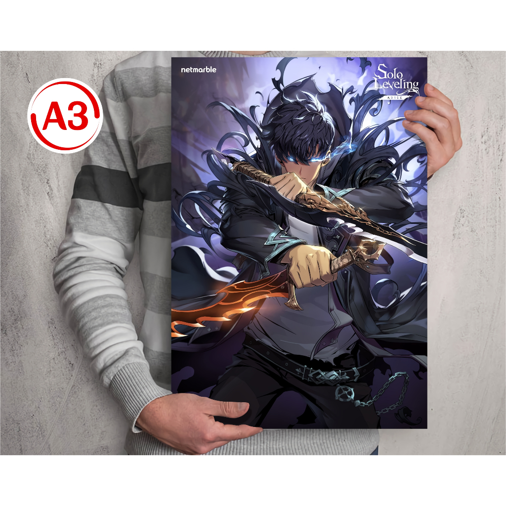 Jual Koleksi Poster A3 Anime Solo Leveling Mashle Magic And Muscle ...