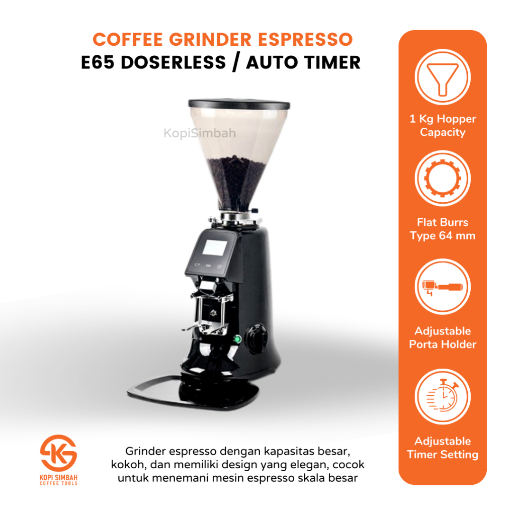 Jual Espresso Coffee Grinder E65 Mesin Alat Penggiling Biji Kopi