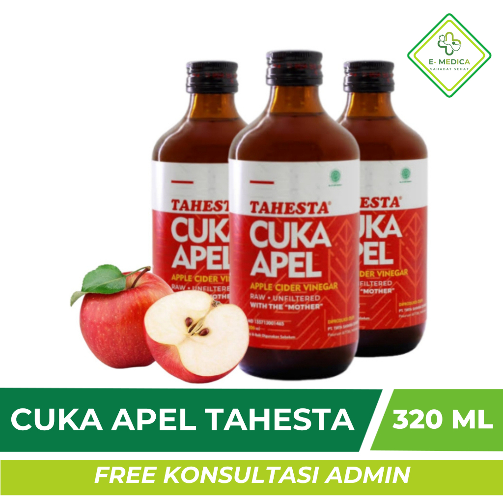 Jual Cuka Apel Tahesta 100% produk Original 320 mL | Shopee Indonesia