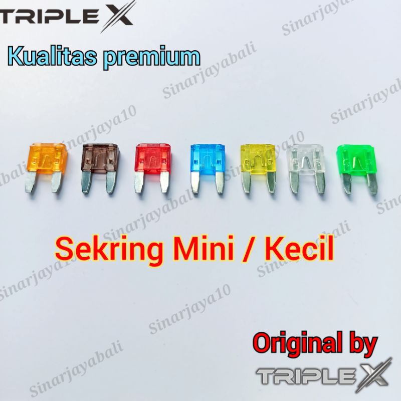 Jual sekring tancap mini kecil skring fuse sikring blade 5a 7,5a 10a ...