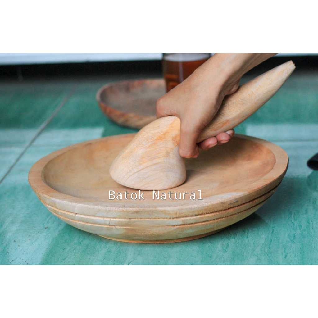 Jual SET ULEKAN DAN COBEK COWEK KAYU MAHONI JUMBO PREMIUM TEBAL UKURAN ...