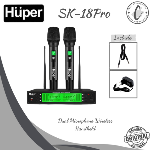 Jual Huper SK18 Pro Professional Wireless Microphone Original SK-18 Pro ...