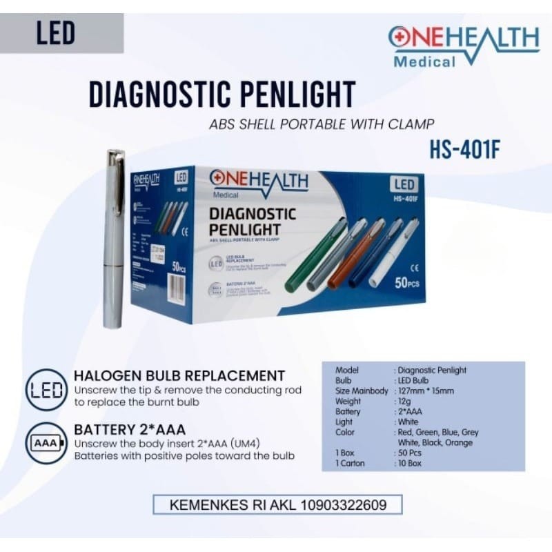 Jual PENLIGHT DIAGNOSTIC LED HS 401F ONEHEALTH Shopee Indonesia