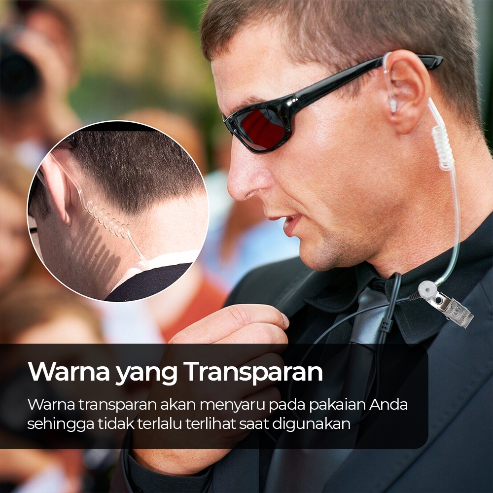 Jual PROMO Headset HT WLN FBI Tube Spiral paspampres WLAN Earphone ...