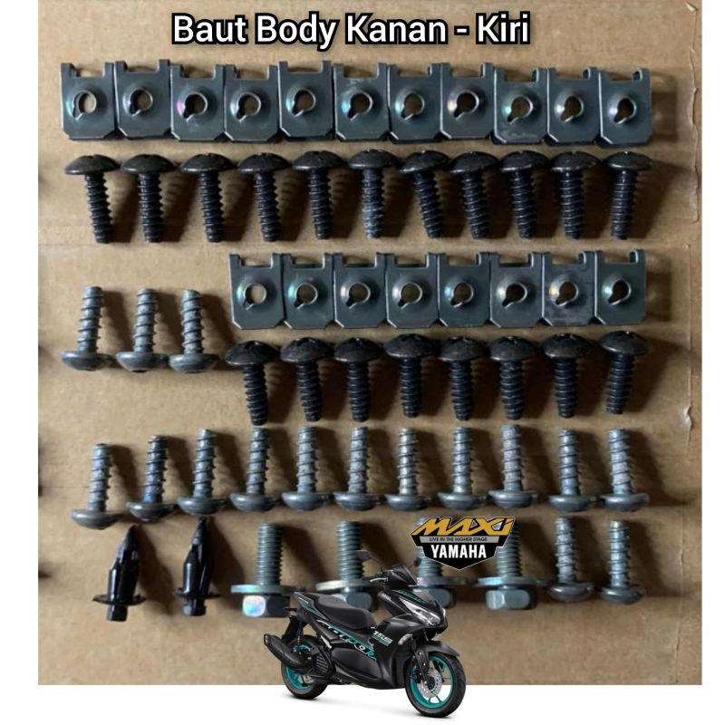 Jual Baut Lengkap Full Set Body Yamaha Aerox Baut Lengkap Fullset