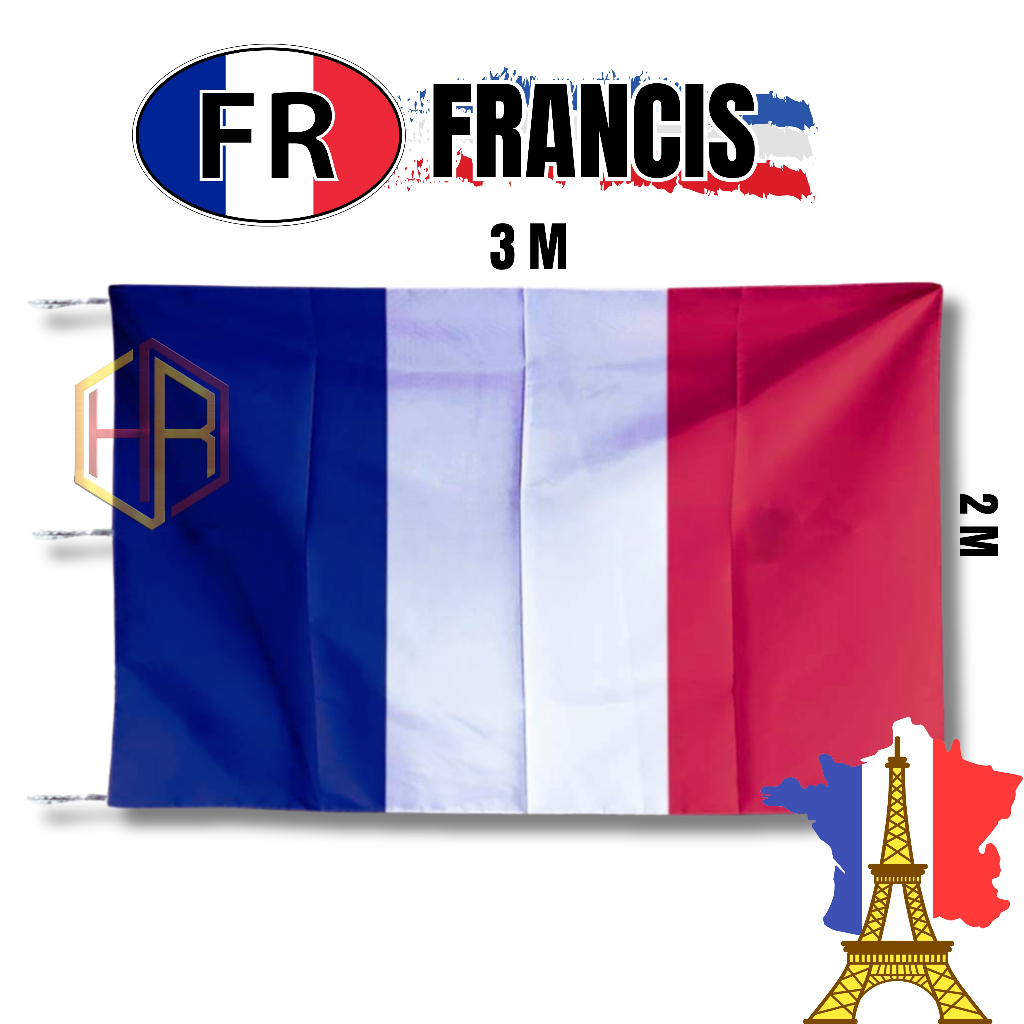 Jual Bendera Negara Francis Poliester Peles 3m Shopee Indonesia