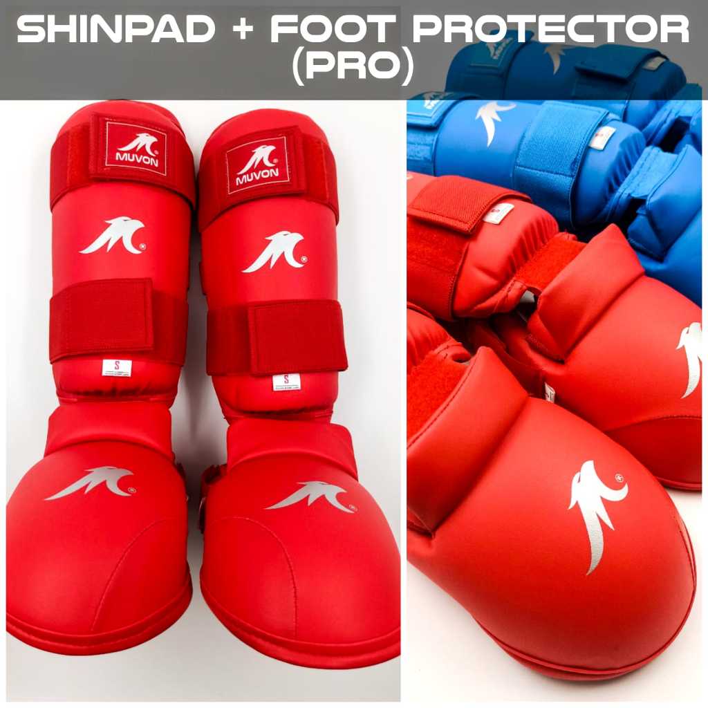 Jual Shin pad + Foot protector karate Muvon (Pro Series) / Pelindung