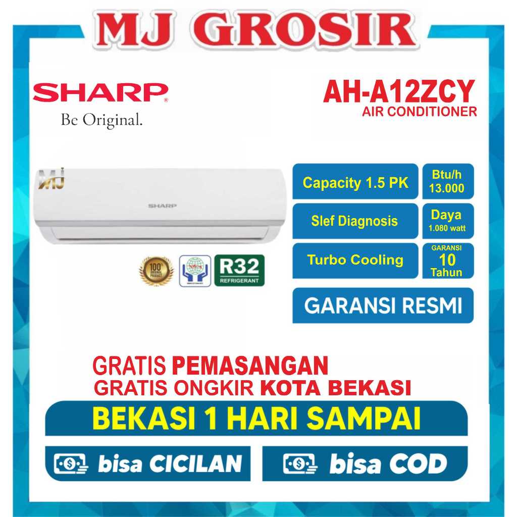 Jual AC SHARP AH-A 12 UCY / AH-A 12 ZCY / AN 12 CDG / GWC 12 N1A 1,5PK ...