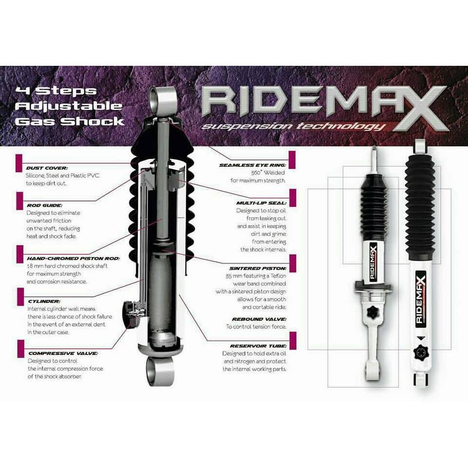 Jual SHOCK BREAKER HSR RIDEMAX 4 WAY/MODE COCOK UNTUK MOBIL FORTUNER ...