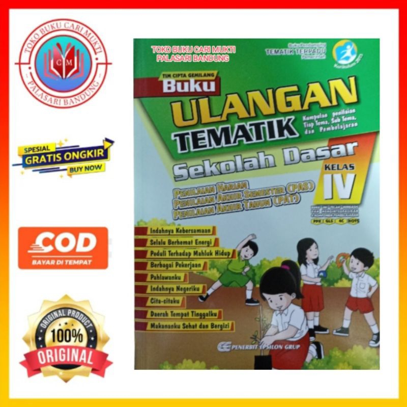Jual Buku Ulangan Tematik Untuk SD Kelas 4 Kurikulum 2013 Edisi Revisi ...