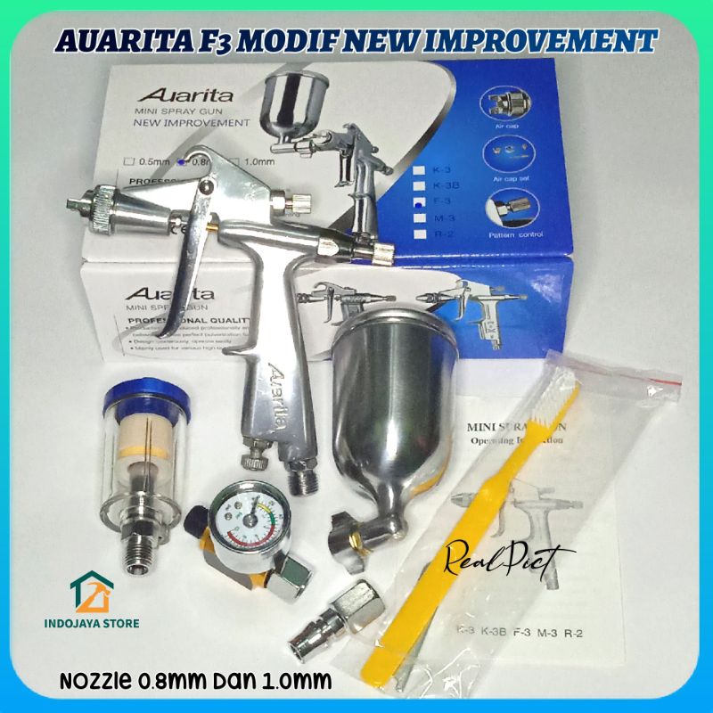 Jual 1 Set Spray Gun Auarita F3 Modif New Improvement F3 Standar