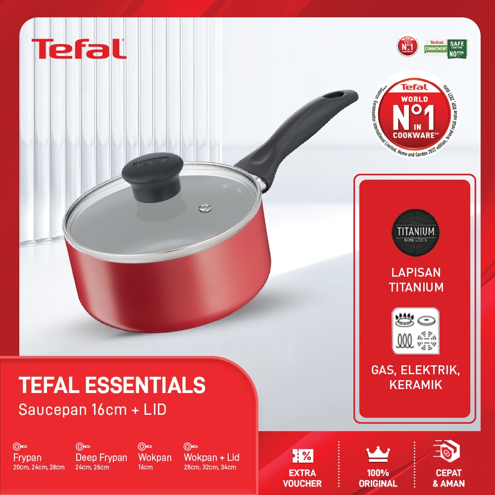 Jual Tefal Essentials Saucepan Panci Cm Lid Panci Anti Lengket Shopee Indonesia