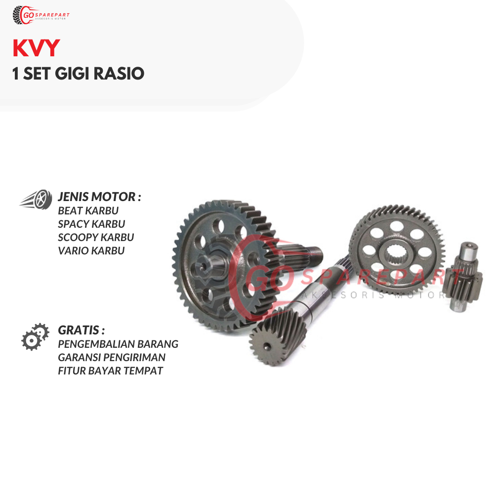 Jual (HONDA) 1 SET KOMPLIT GIGI RASIO BEAT KARBU KVY / AS PULLY SPACY ...