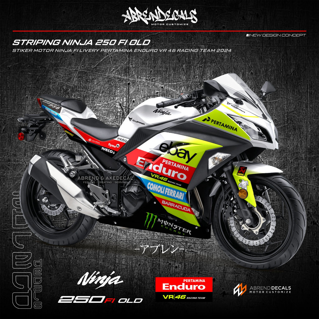 Jual Decal Striping Ninja Fi Old Livery Pertamina Enduro Vr Moto