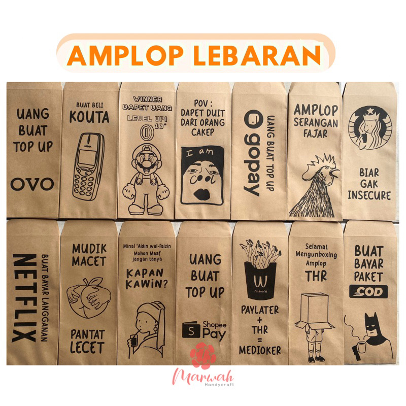 Jual Amplop Lebaran Craft Pcs Amplop Lebaran Unik Amplop Thr Angpau