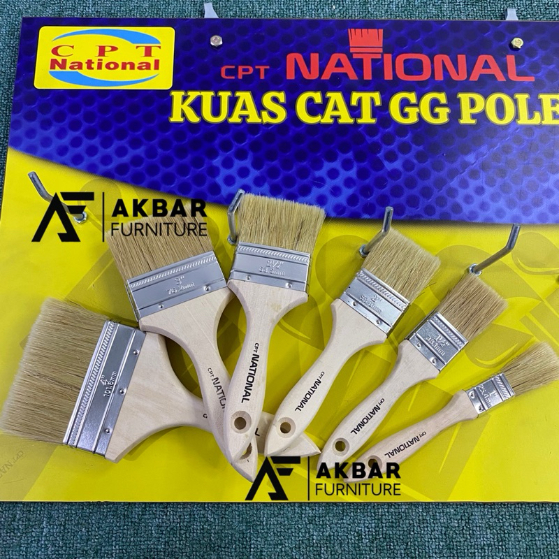 Jual Kuas Cat Berkualitas CPT National Ketahanan Rontok Tinggi | Shopee ...