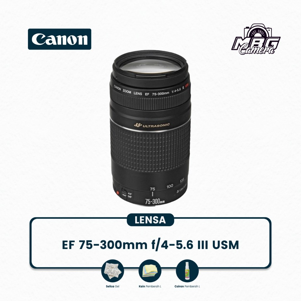 Jual LENSA TELE FOR CANON EF 75-300MM F/4-5.6 III USM | Shopee Indonesia