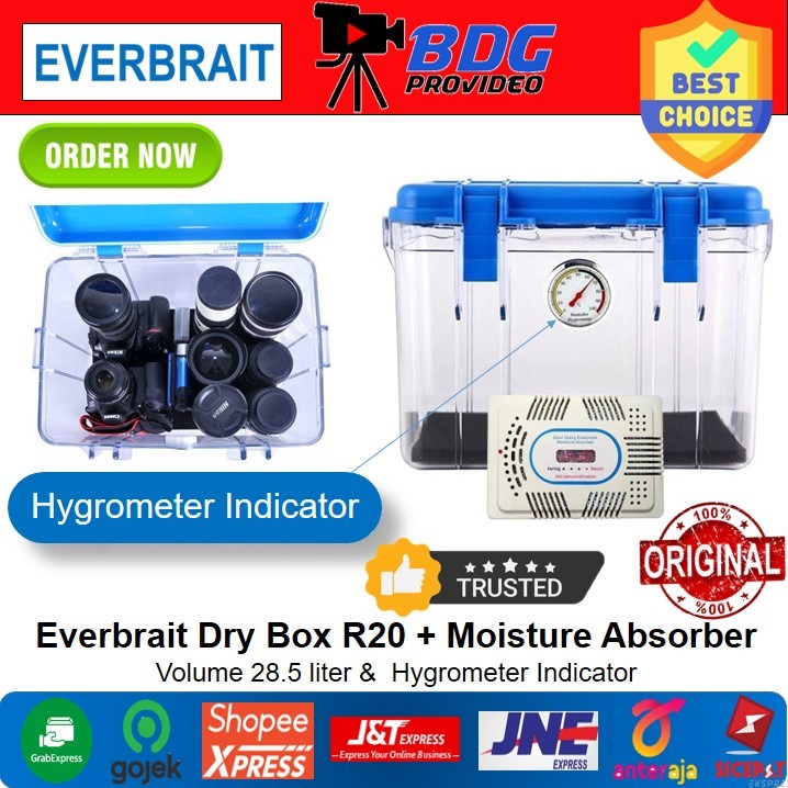 Jual EVERBRAIT R20 DRY BOX + Moisture Absorber / Dry Box Everbrait R20 ...