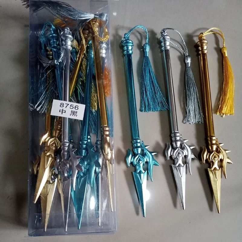 Jual pen gel bentuk tombak rumbai isi 12 | Shopee Indonesia