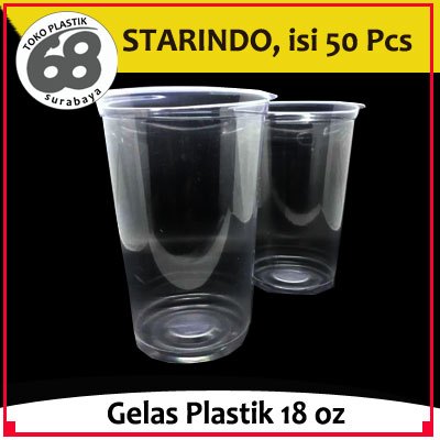 Gelas Plastik 18 Oz Merk Starindo