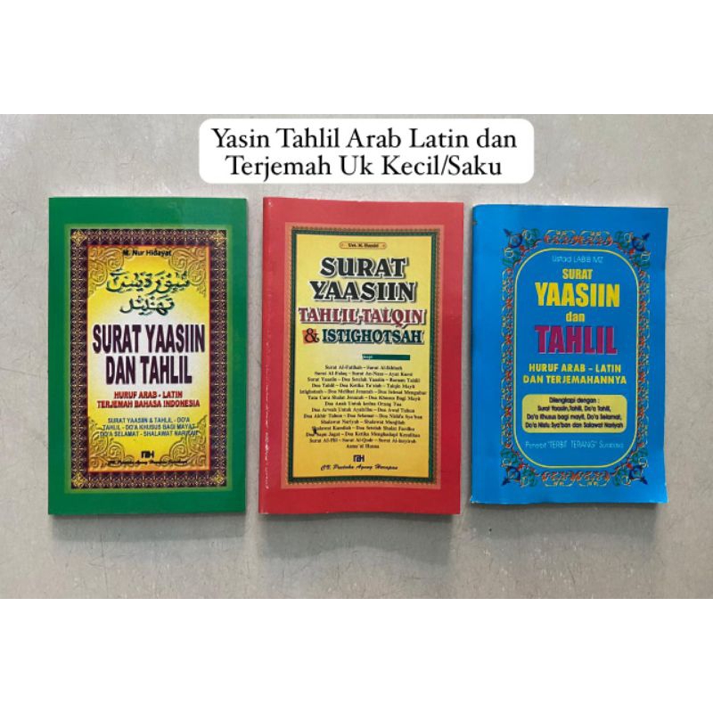 Jual Surat Yasin Tahlil Arab Latin Dan Terjemah Hvs Kecil Shopee