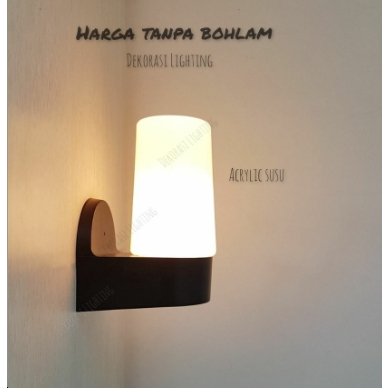 Jual Lampu Dinding Acrylic Outdoor Putih susu / lampu taman / lampu ...