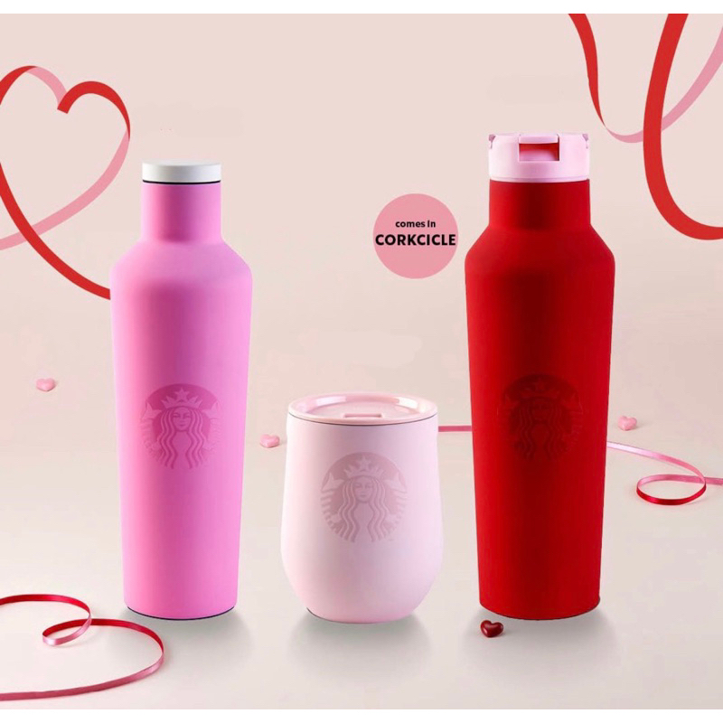 Jual Tumbler Starbucks X Corkcicle Valentine Season Corkcicle Pink Red