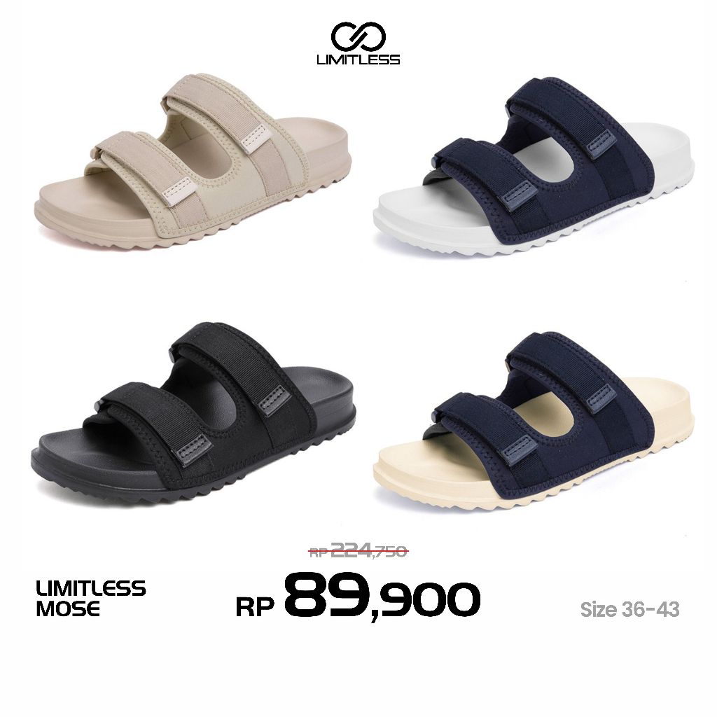 Jual Limitless Sandal Pria Slide Mose Terbaru 2024 Sendal Pria Dewasa Selop Slip On Sandal