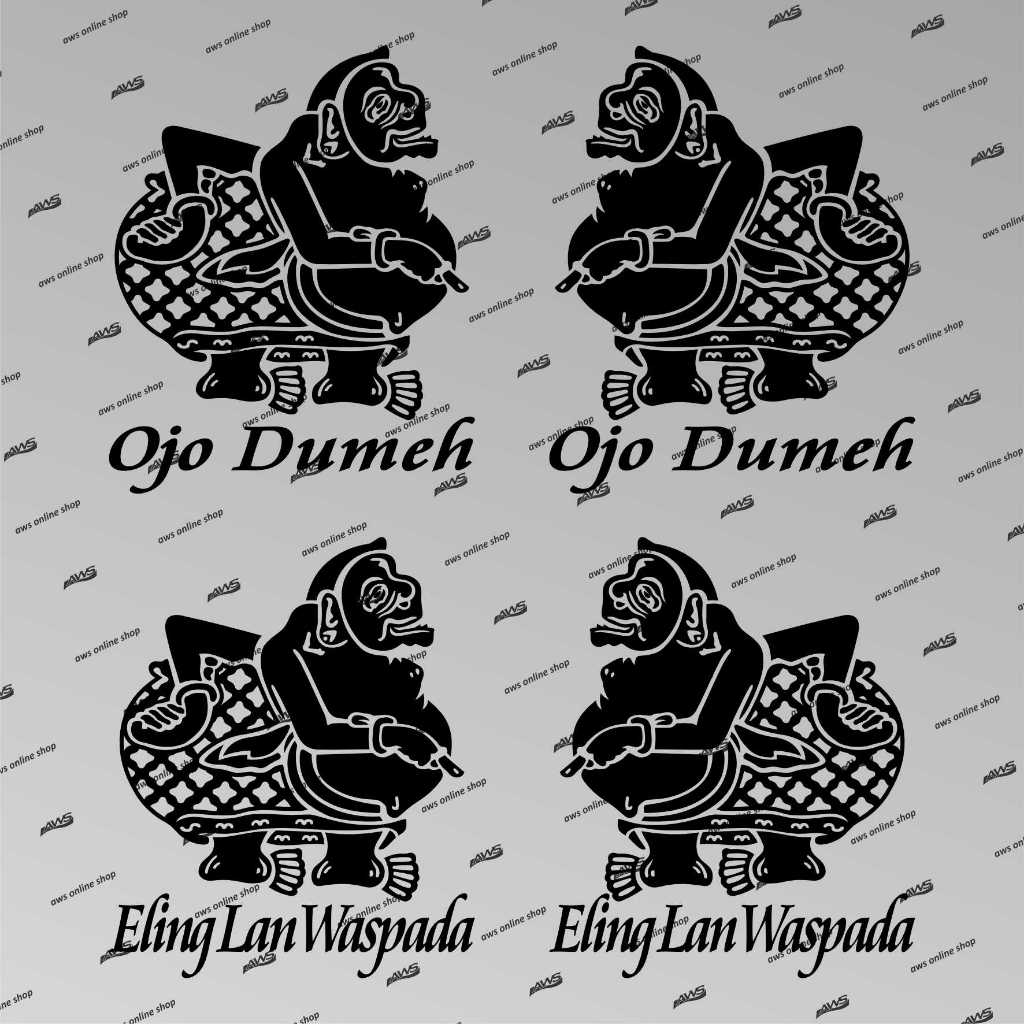 Jual Sticker Semar Ojo Dumeh Eling Lan Waspada | Shopee Indonesia
