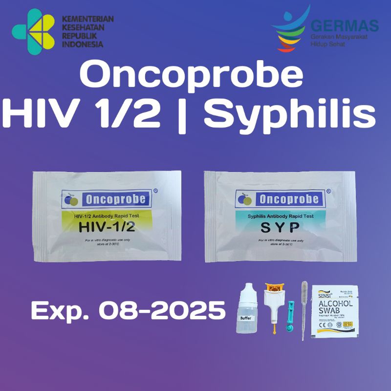 Jual paket Tes HIV 1/2 dan Syphilis Test isi 2 Set Oncoprobe Shopee