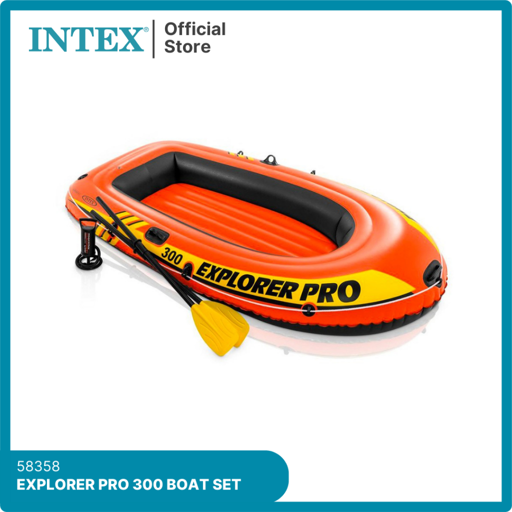 Jual INTEX Perahu Karet Explorer 300 Boat Set 58358 | Shopee Indonesia