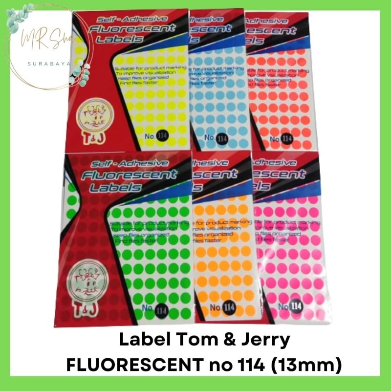 Jual T&J Tom &Jerry Label Nama Color Dot Label Menempel Stiker Dot ...