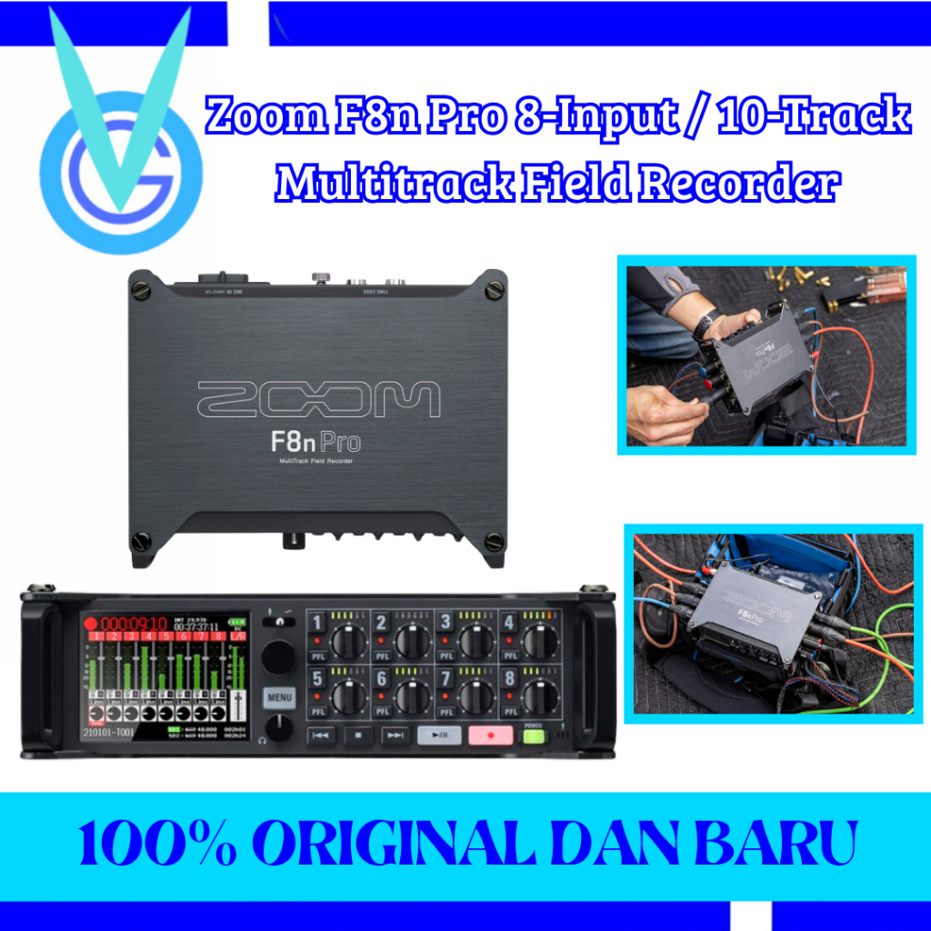 Jual Zoom F8n Pro 8Input / 10Track Multitrack Field Recorder Shopee
