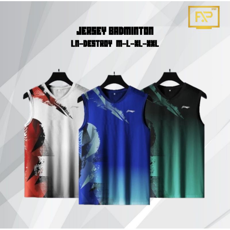 Jual BLL SINGLET LN DESTROY JERSEY BADMINTON DEWASA JERSEY BULUTANGKIS