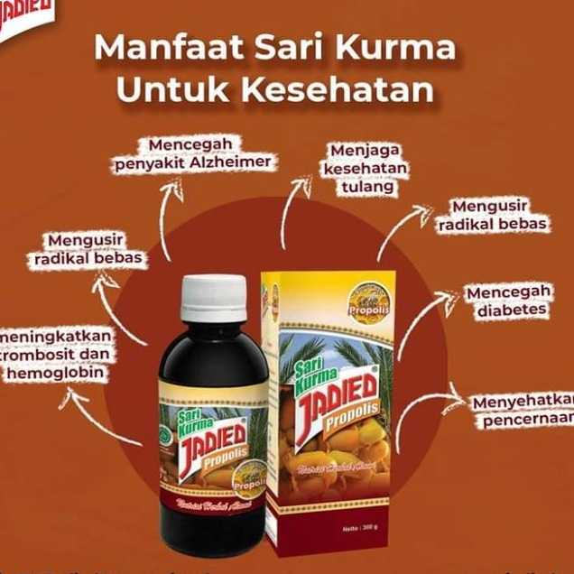 Jual Sari Kurma Jadied Plus Propolis Membantu Pemulihan Dbd Mengatasi