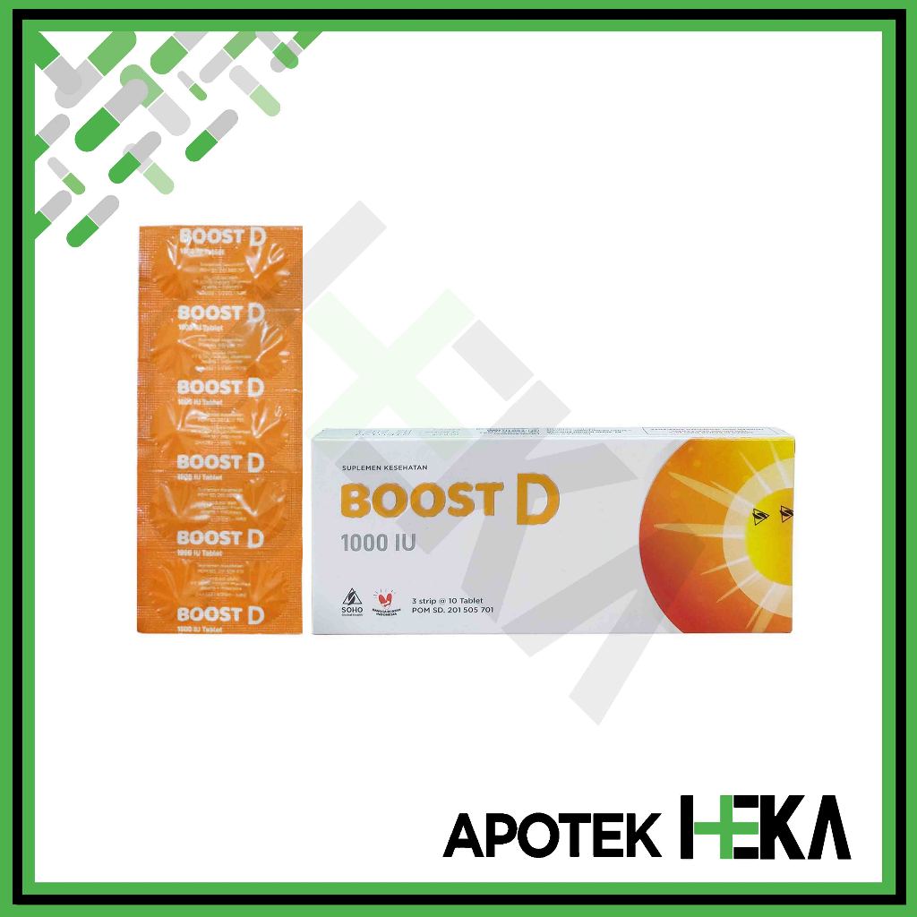 Jual Boost D 1000 IU Box isi 3x10 Tablet - Vitamin D3 Daya Tahan Tubuh ...