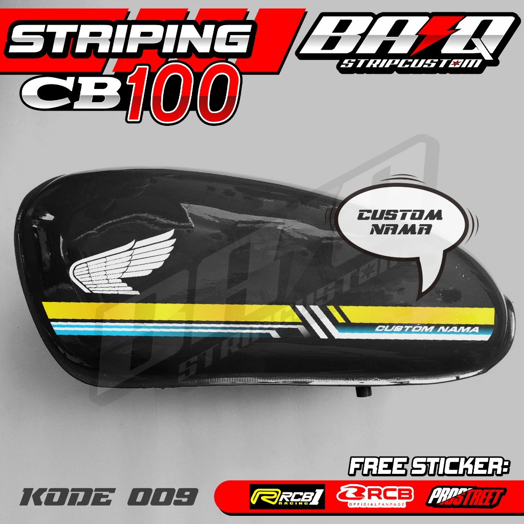 Jual 009 STICKER STRIPING CB 100 - STICKER STRIPING CB 100 MOTIF LIST ...