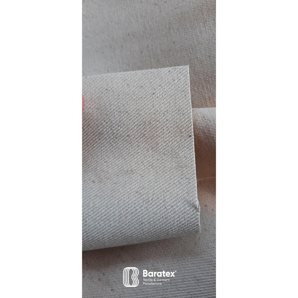 Jual BARATEX - Kanvas Twill Greige 14 oz Per Meter - Kanvas Natural ...