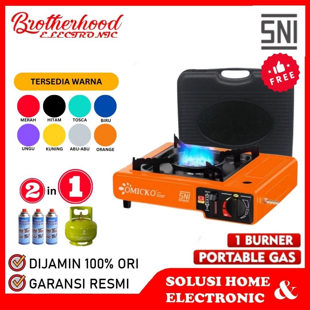 Jual (BISA COD) OMICKO KOMPOR PORTABLE + ULTRA GRILL + GASS / KOMPOR ...