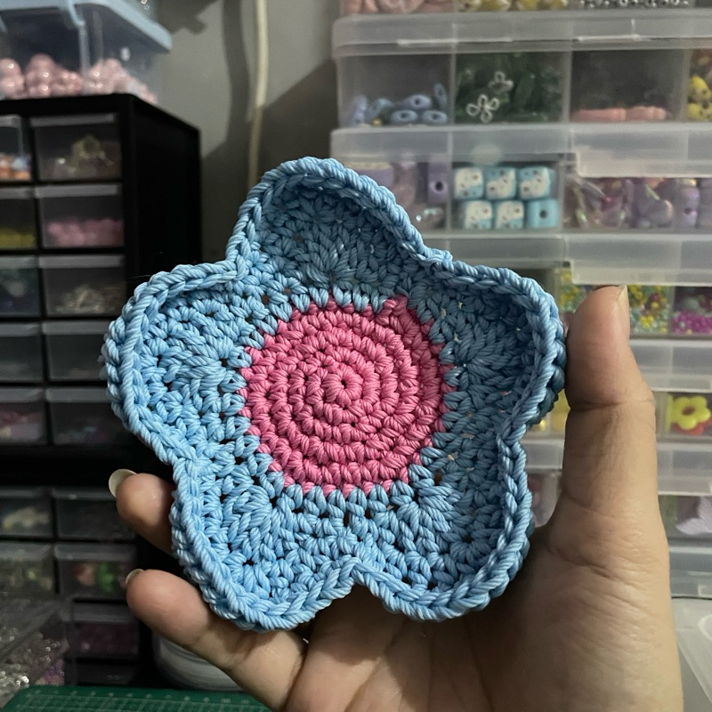 Jual Daisy Flower Coaster Crochet / Coaster Rajut | Shopee Indonesia