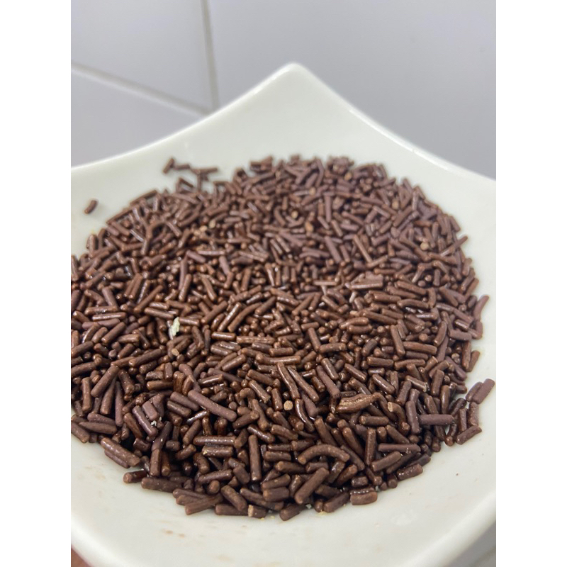 Jual MESIS KILOAN COKLAT 250 gram topping kue roti donat | Shopee Indonesia