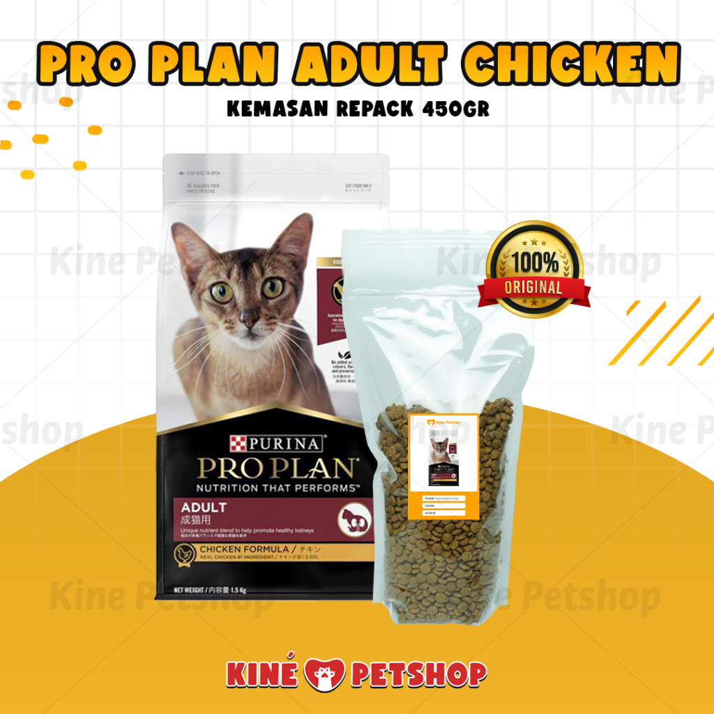 Jual Proplan Adult Chicken Makanan Kucing Dewasa Repack Gr Shopee