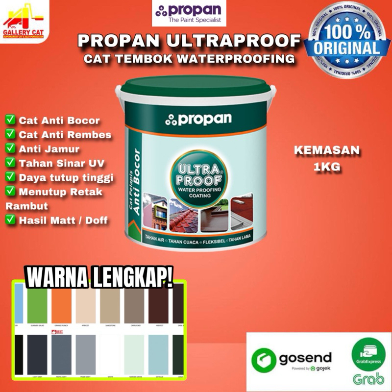 Jual Cat Tembok Waterproofing Propan Ultraproof 1kg Cat Anti Bocor Shopee Indonesia 6548