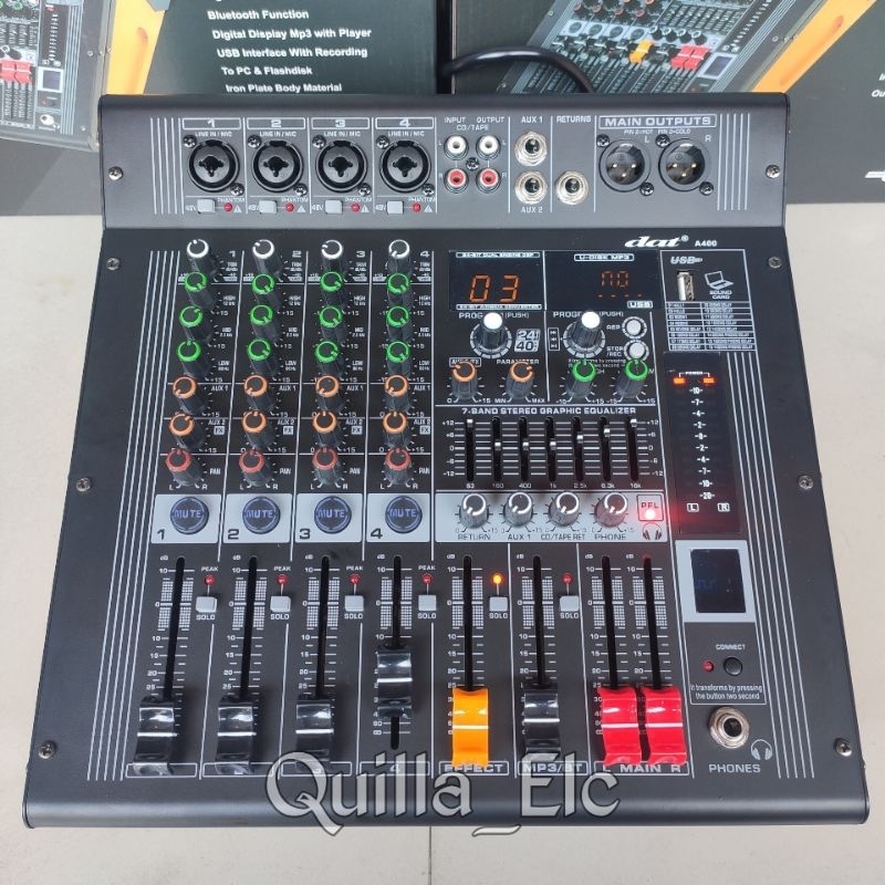 Jual Power Mixer Audio DAT A400 4 Channel Bluetooth USB | Shopee Indonesia