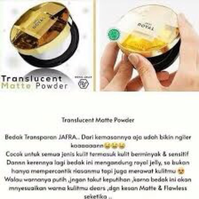 Jual Jafra Translucent Matte Powder Bedak Jafra Bedak ringan dengan ...