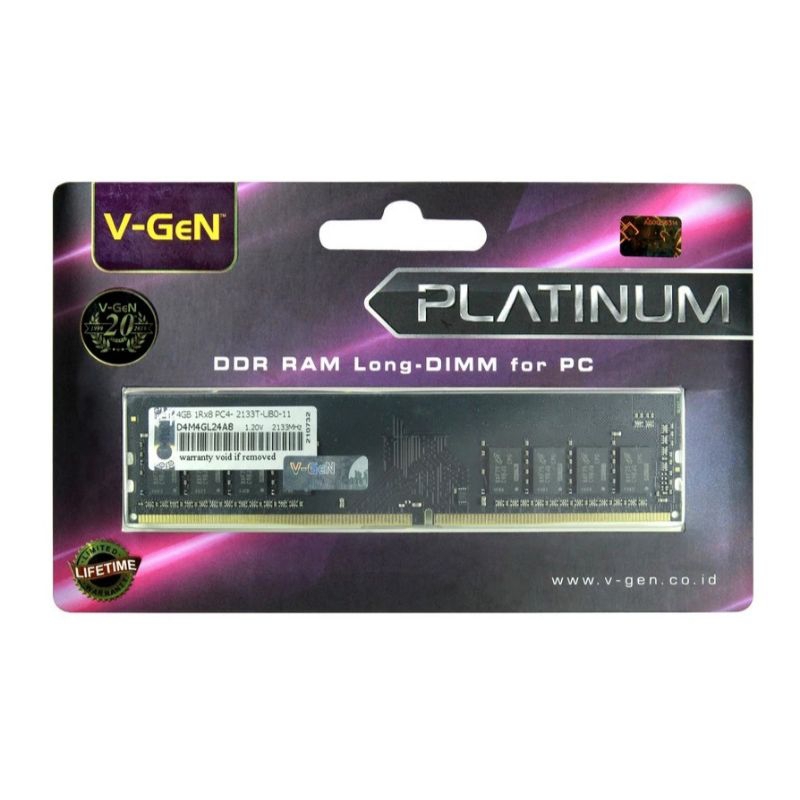 Jual Ram ddr 4 V-gen platinum 4GB | Shopee Indonesia