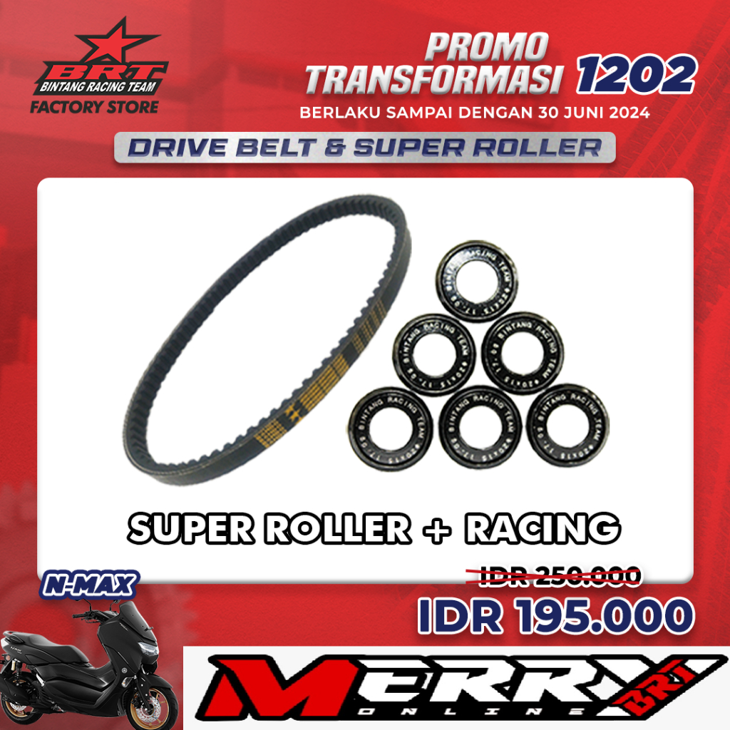 Jual Super Roller & Vanbelt V Belt BRT Yamaha Nmax N Max Aerox Lexi New ...