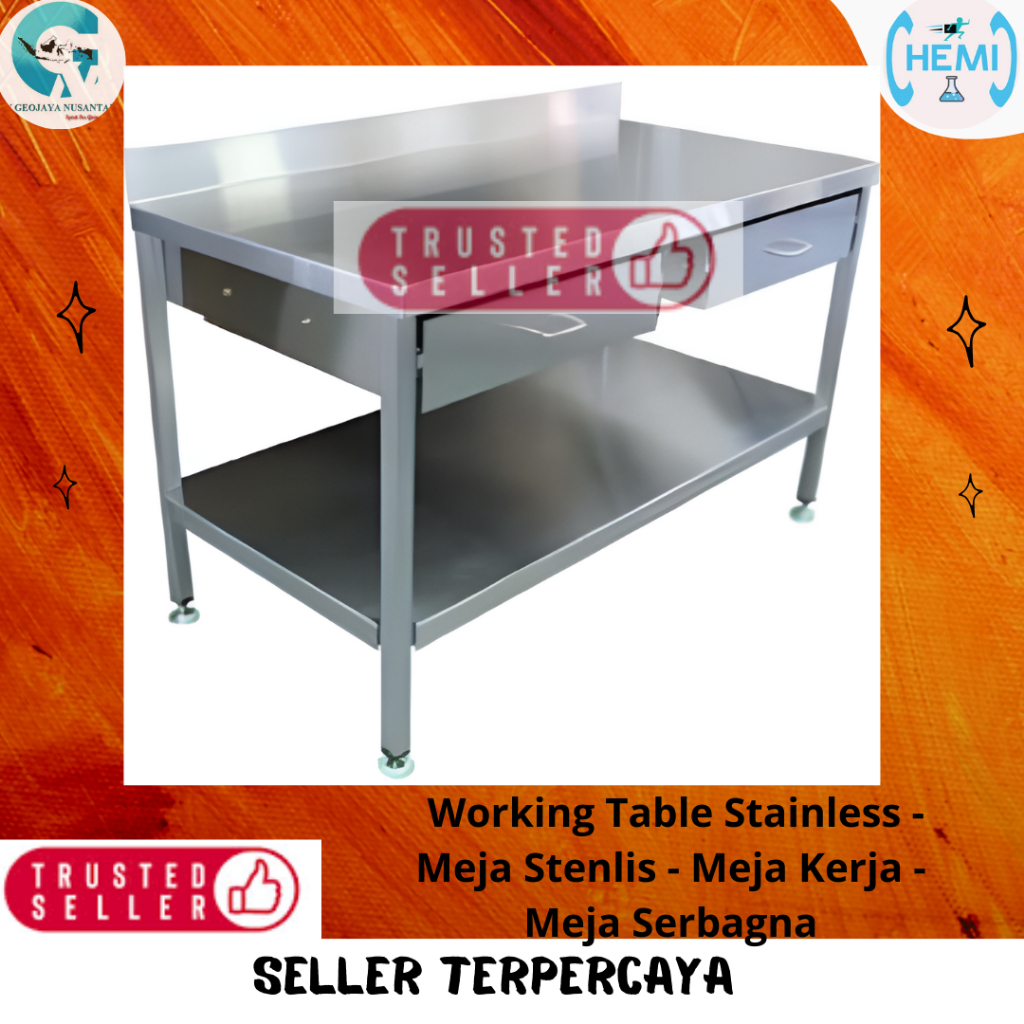 Jual Working Table Stainless - Meja Stenlis - Meja Kerja - Meja ...